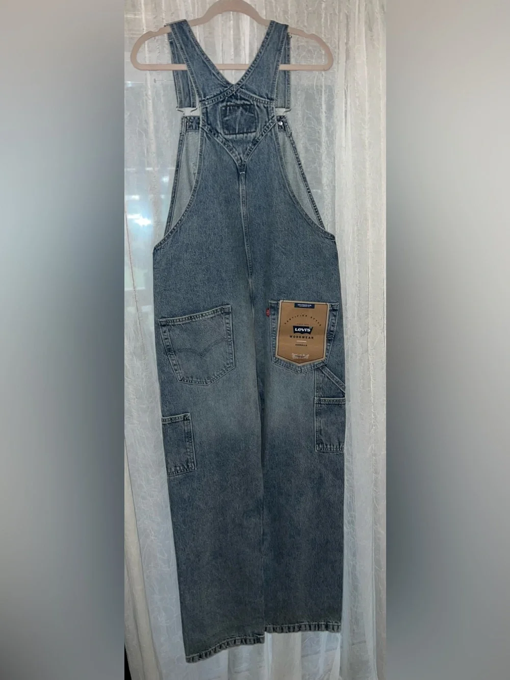 Levi’s Workwear Bib Blue Denim Overalls Men’s Size Large Red Tab NWT